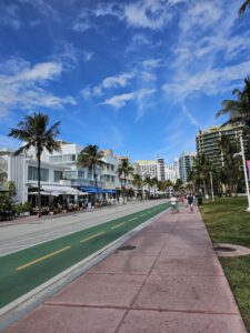 a sidewalk Miami Beach