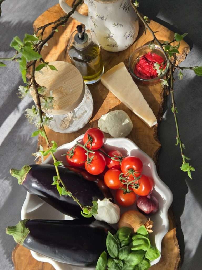 Zutaten für Hausgemachte Parmigiana di Melanzane